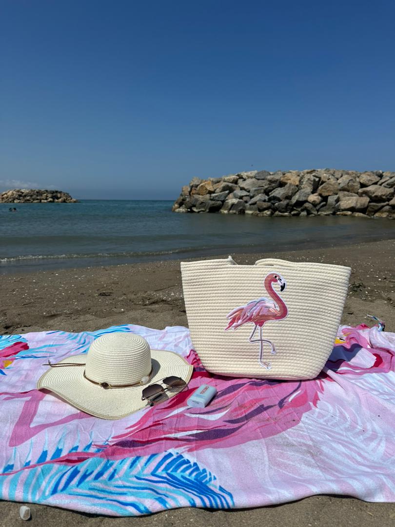 Grand sac Flamant rose avec chapeau