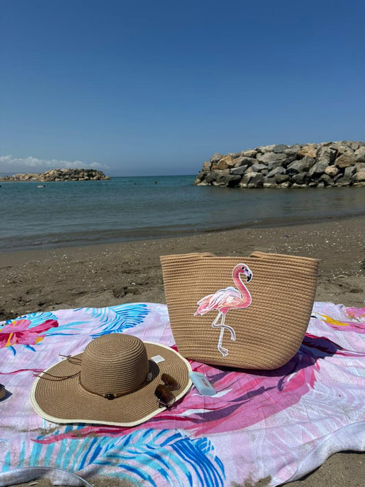 Grand sac Flamant rose avec chapeau